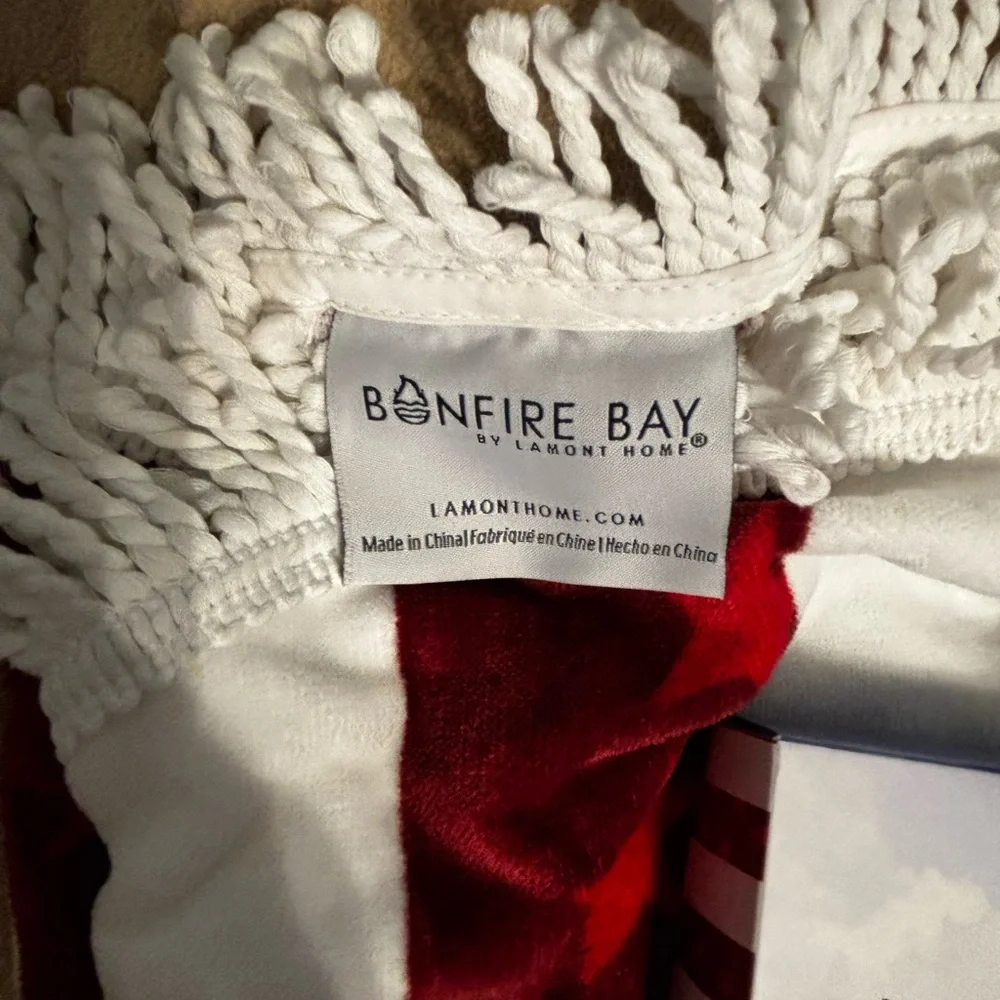 NWT Bonfire Bay Americana Round Beach Towel by Lamont Home Flag 🇺🇸 style